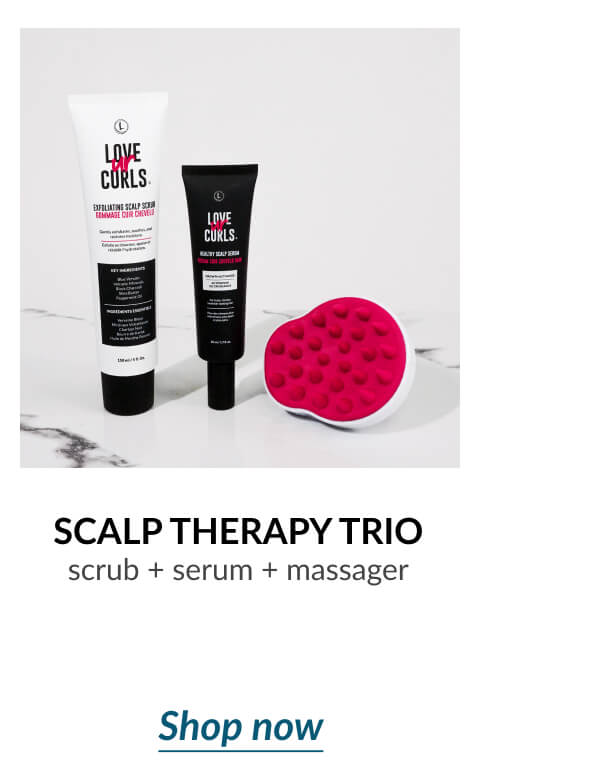 Scalp Therapy Trio scrub + serum + massager